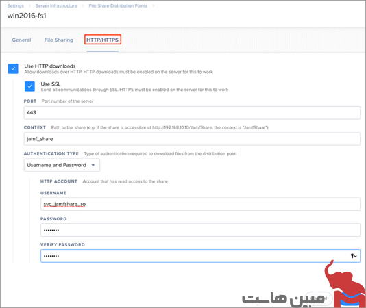 روی تب HTTP/HTTPS کلیک کنید 