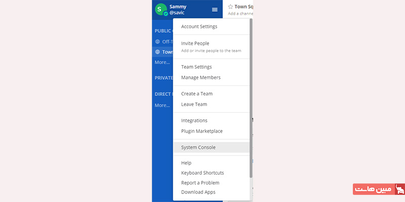 انتخاب System Console
