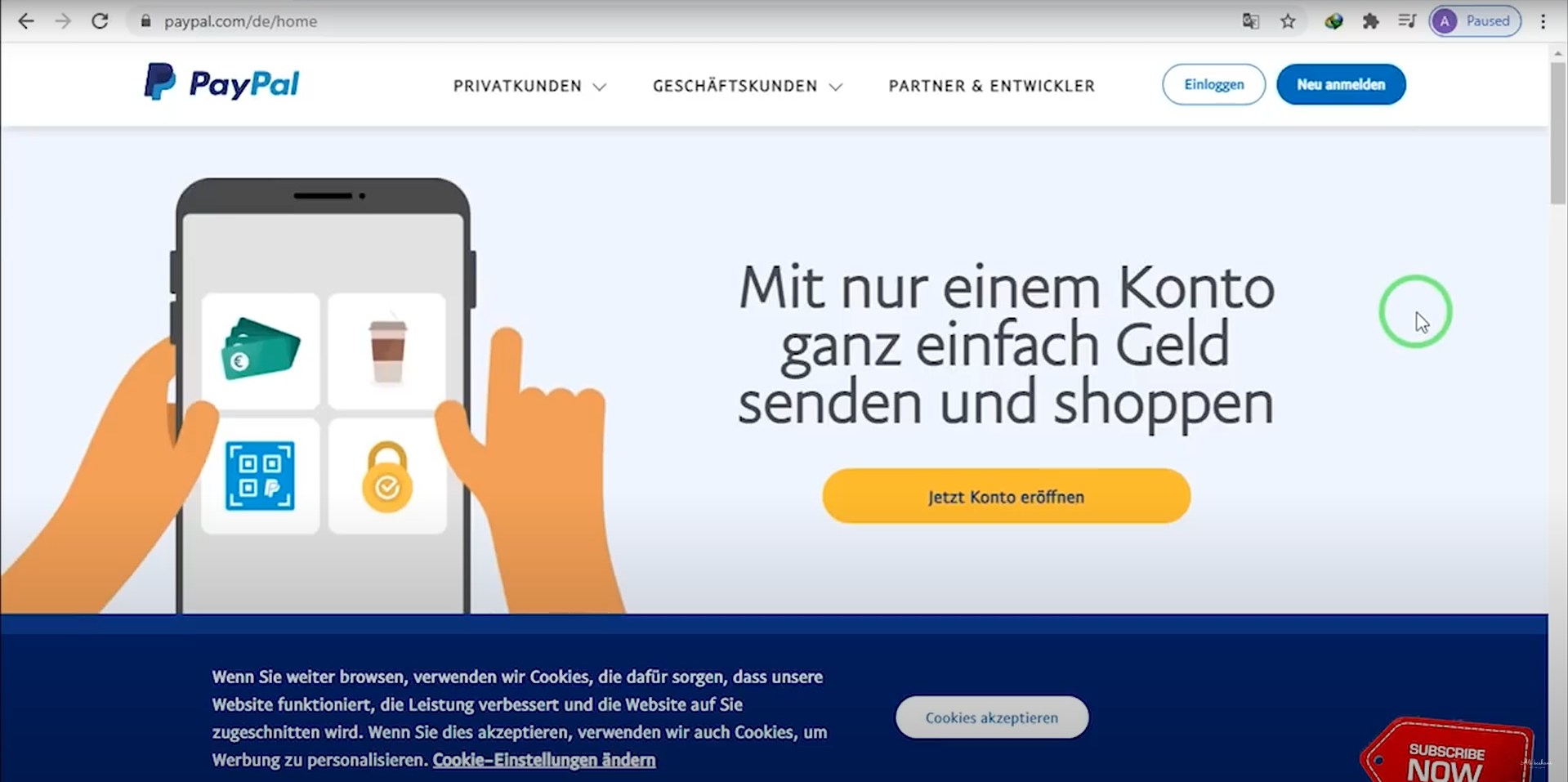 آموزش ساخت اکانت پی پال به صورت تصویری