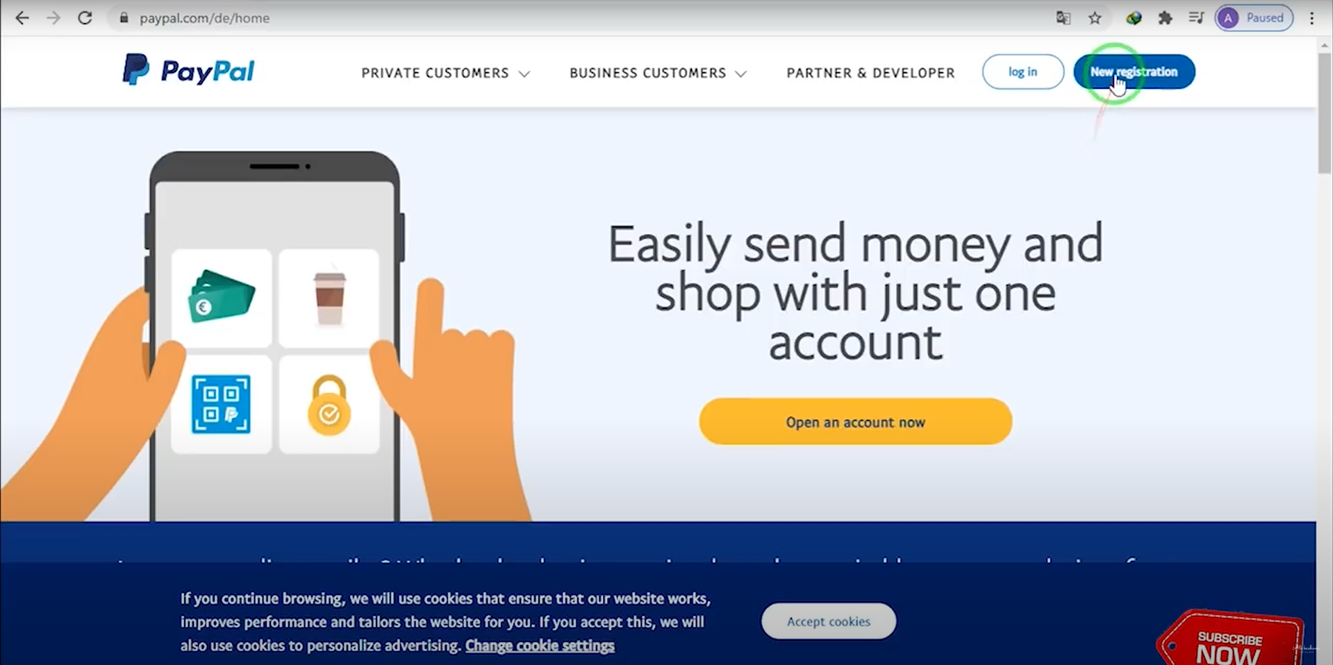 آموزش ساخت اکانت پی پال به صورت تصویری