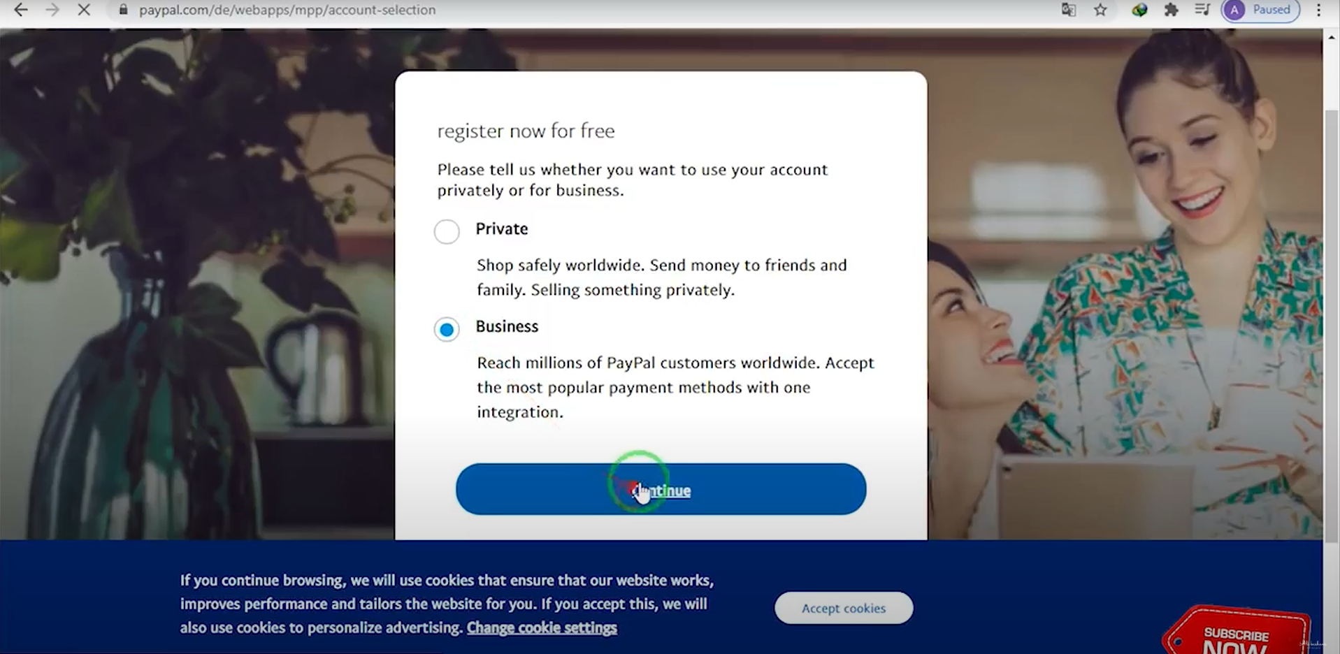 آموزش ساخت اکانت پی پال به صورت تصویری