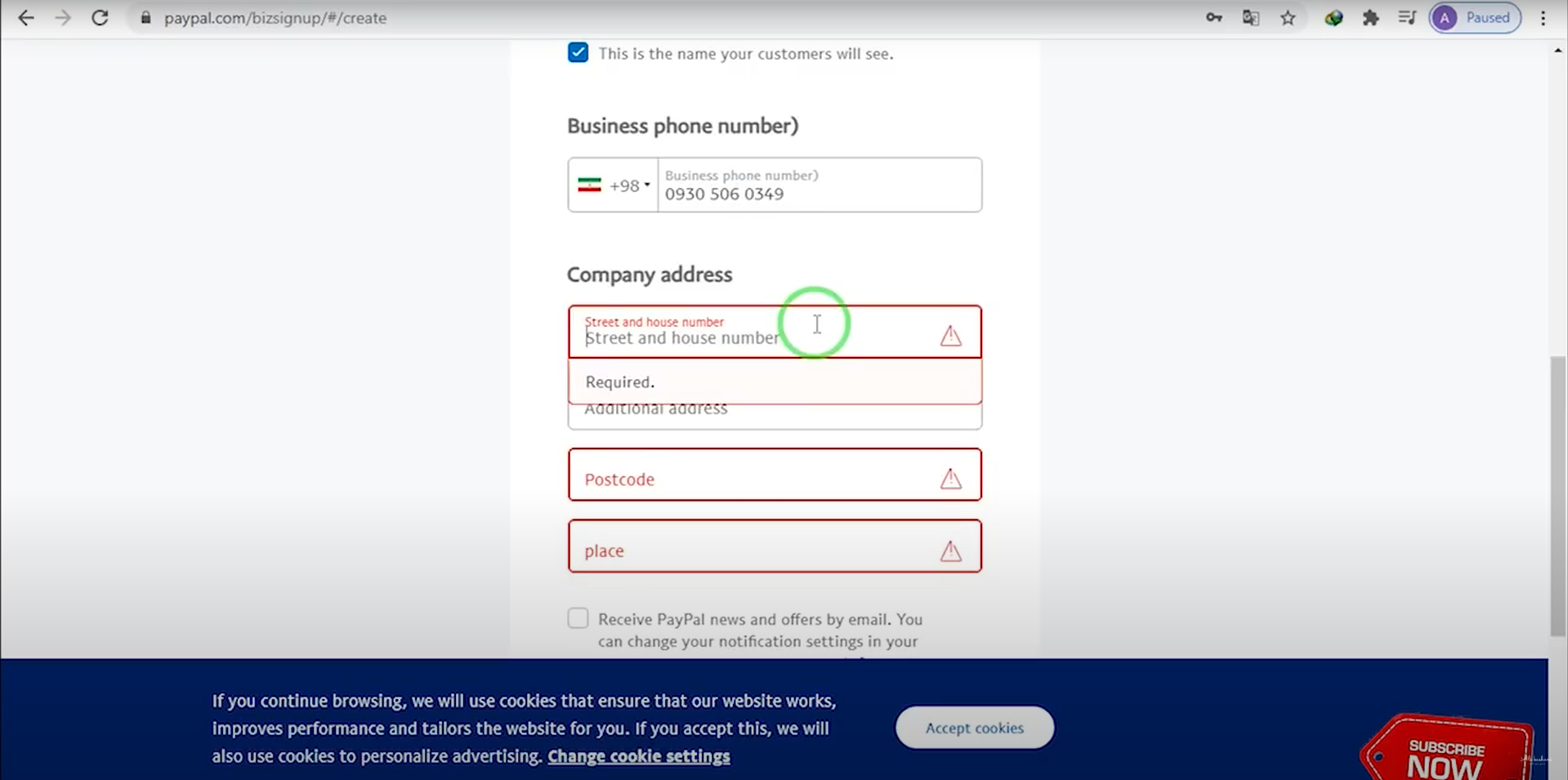 آموزش ساخت اکانت پی پال به صورت تصویری