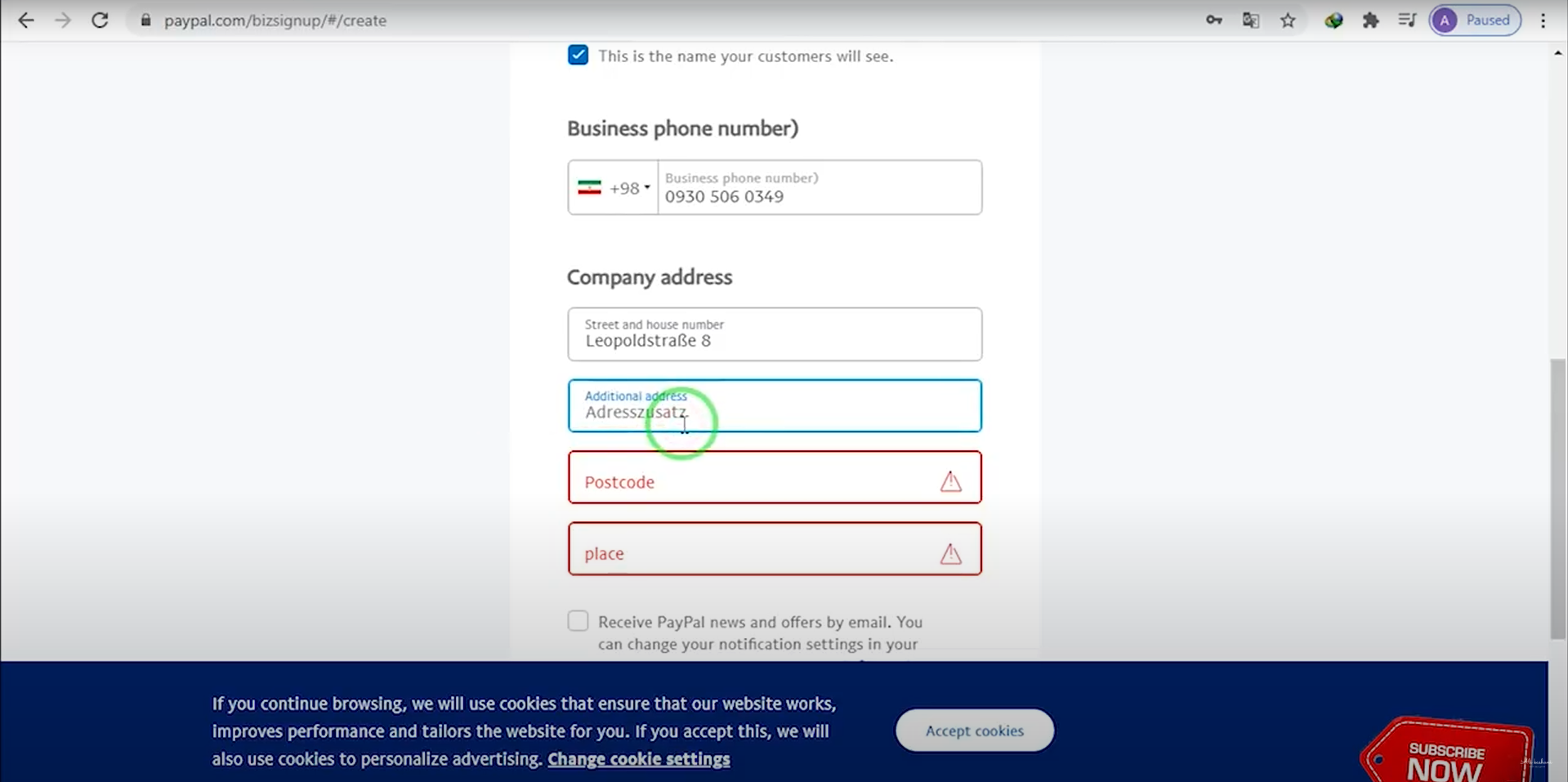 آموزش ساخت اکانت پی پال به صورت تصویری