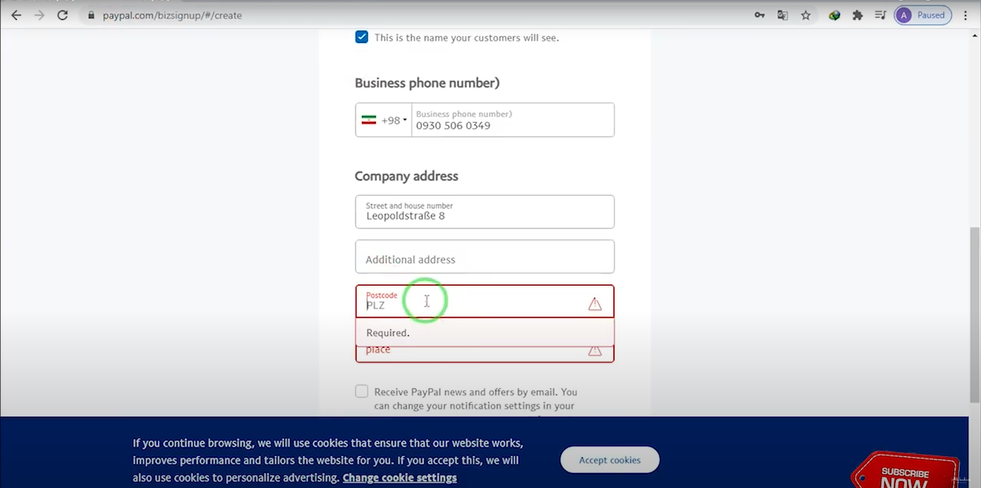 آموزش ساخت اکانت پی پال به صورت تصویری