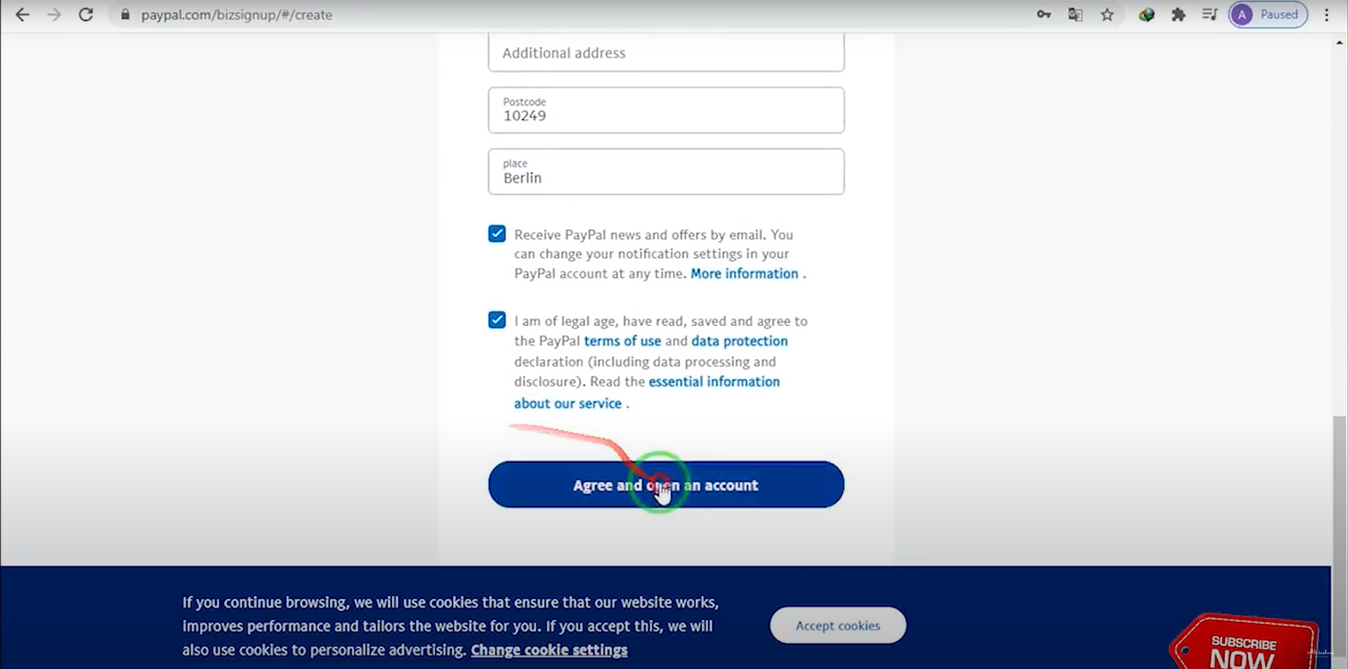 آموزش ساخت اکانت پی پال به صورت تصویری