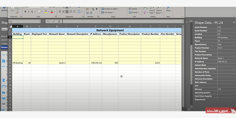 یک نمونه گزارش ویزیو