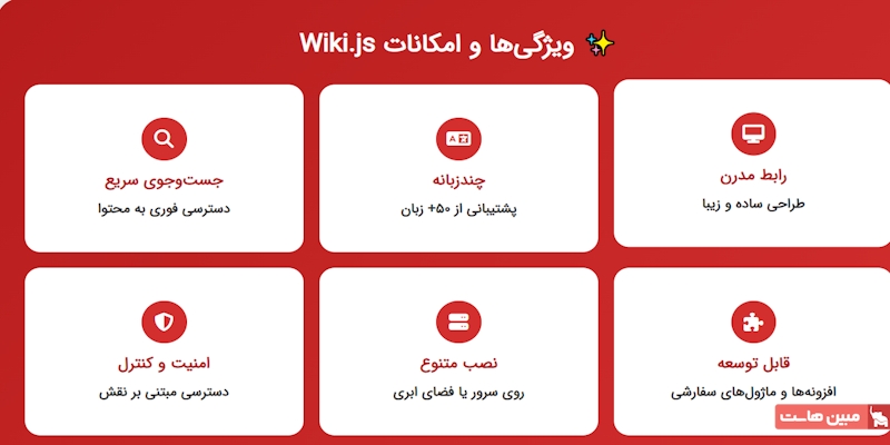 ویژگیها و امکانات Wiki.js