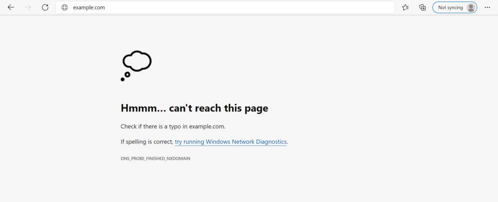 ظاهر خطای DNS_PROBE_FINISHED_NXDOMAIN در مرورگرهای دیگر
