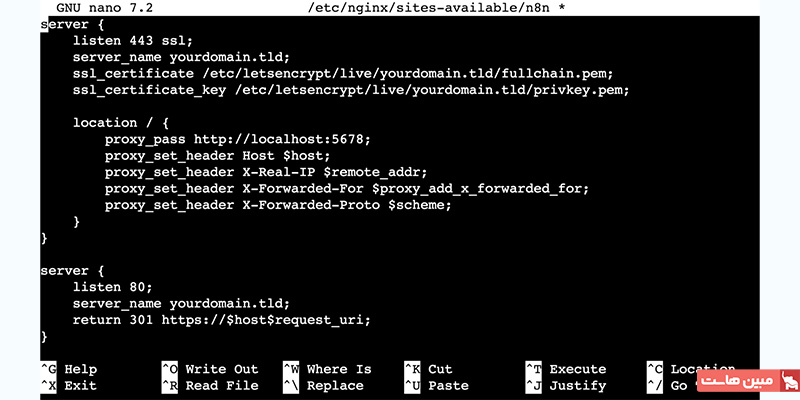 ایمنسازی n8n با SSL و پراکسی معکوس NGINX