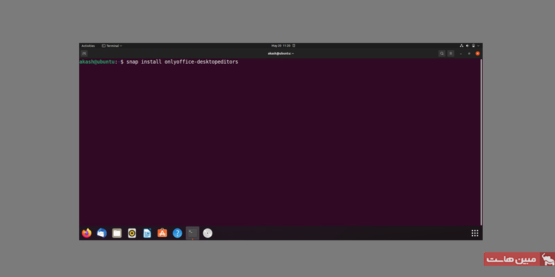 نصب onlyoffice با ترمینال اوبونتو ۶