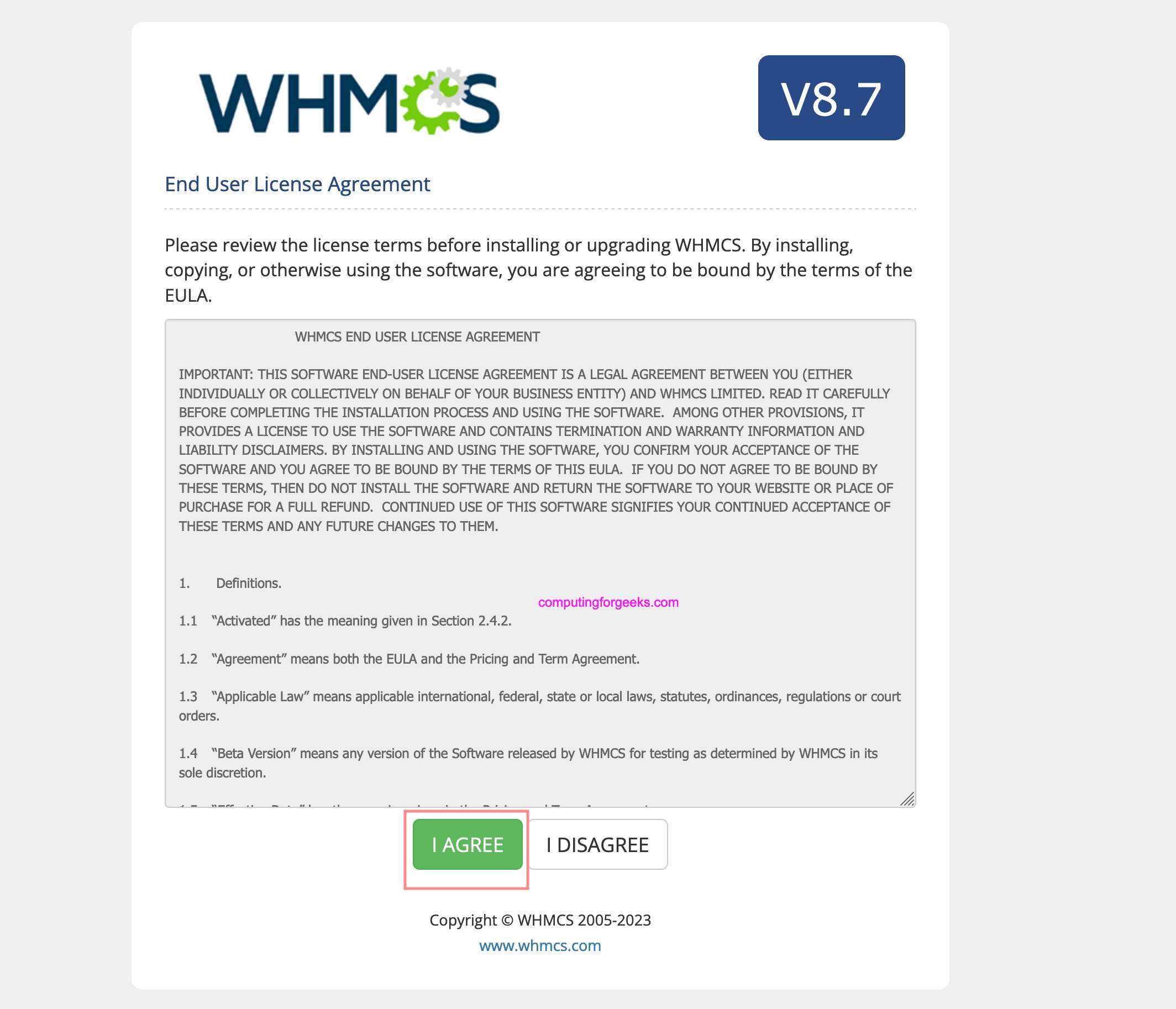 پیکربندی WHMCS از طریق کنسول تحت وب