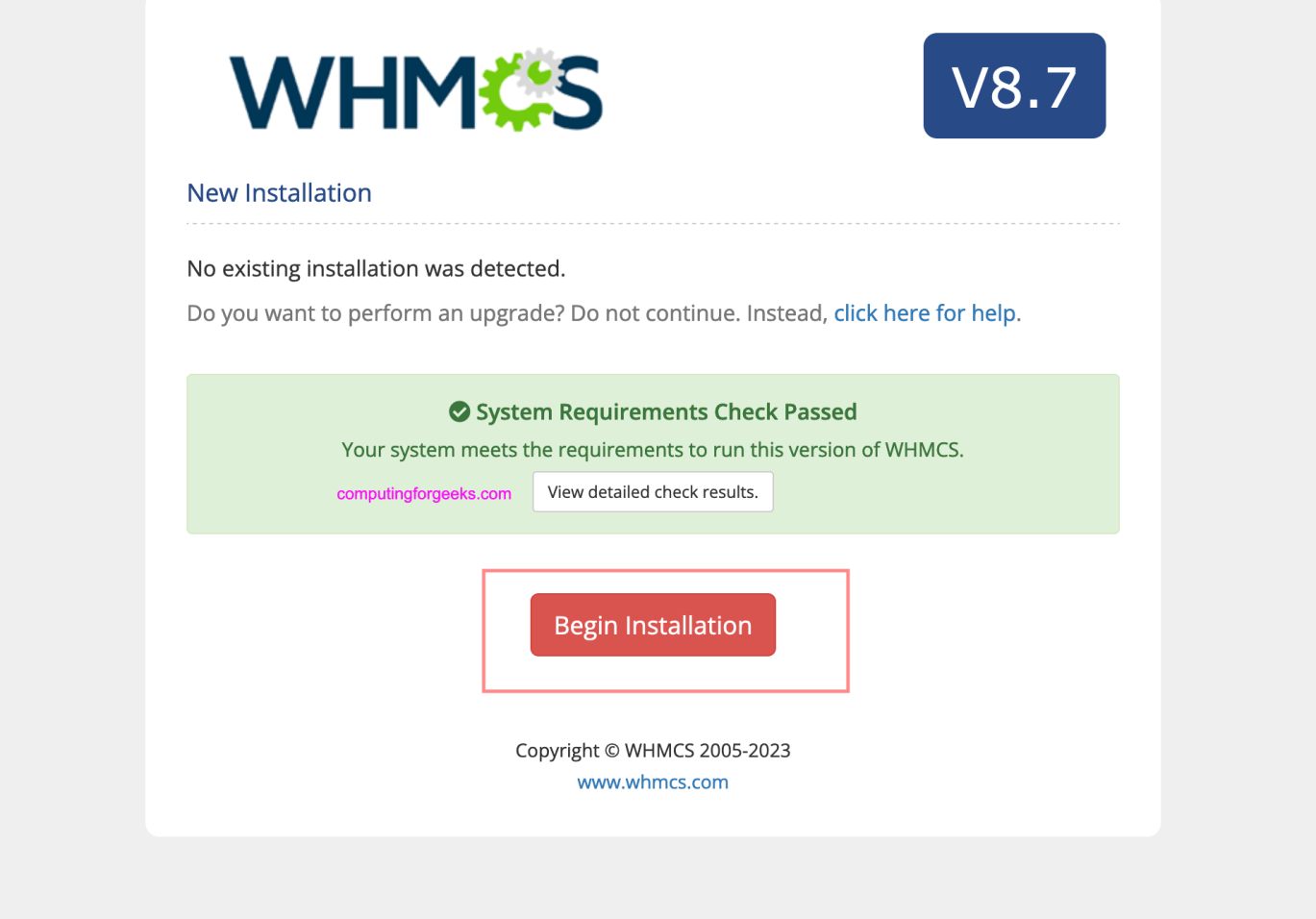 پیکربندی WHMCS از طریق کنسول تحت وب