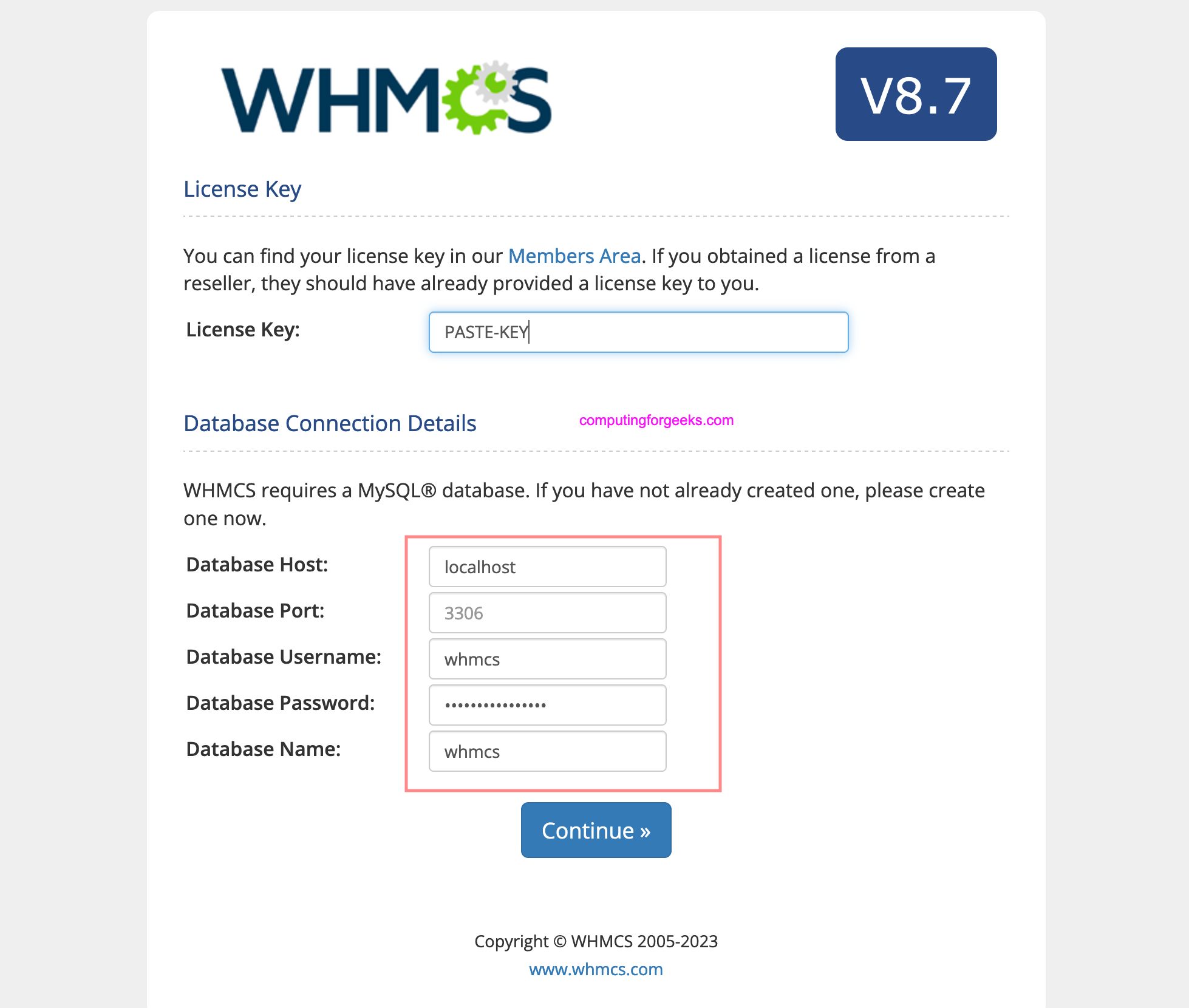 پیکربندی WHMCS از طریق کنسول تحت وب
