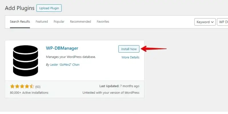 فزونه WP-DBManager