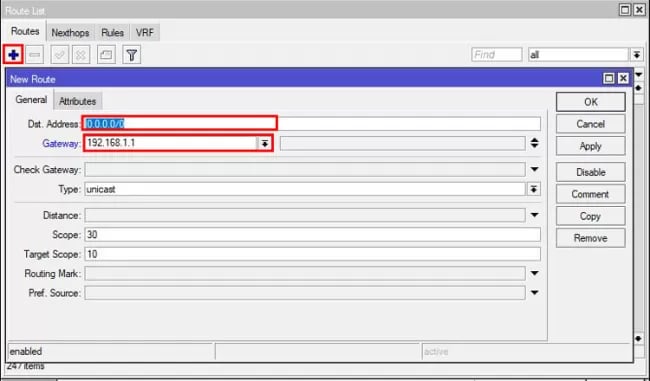 روش افزودن Route