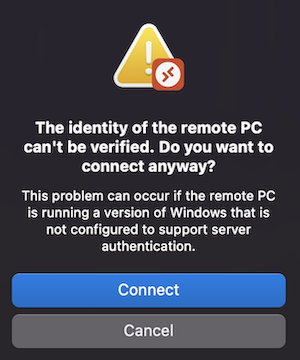 پنجره Identity Verification