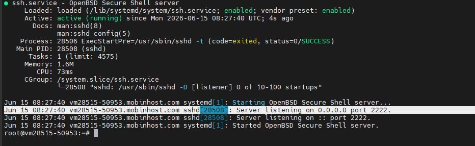 تغییر پورت پیشفرض SSH