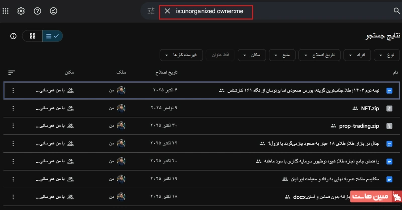 دستور isunorganized ownerme از گوگل درایو