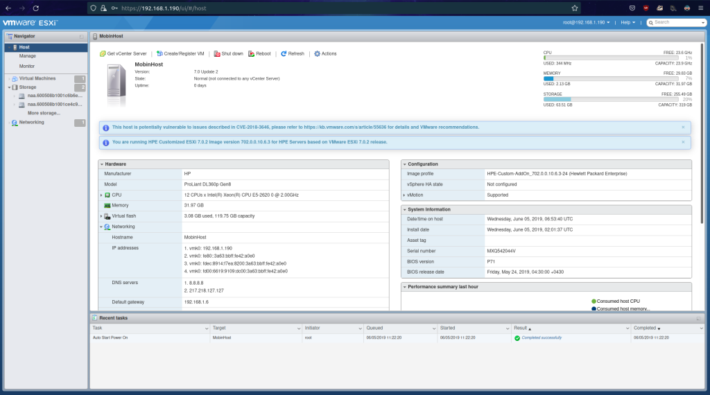 آموزش نصب VMware ESXi 7 روی سرور HP