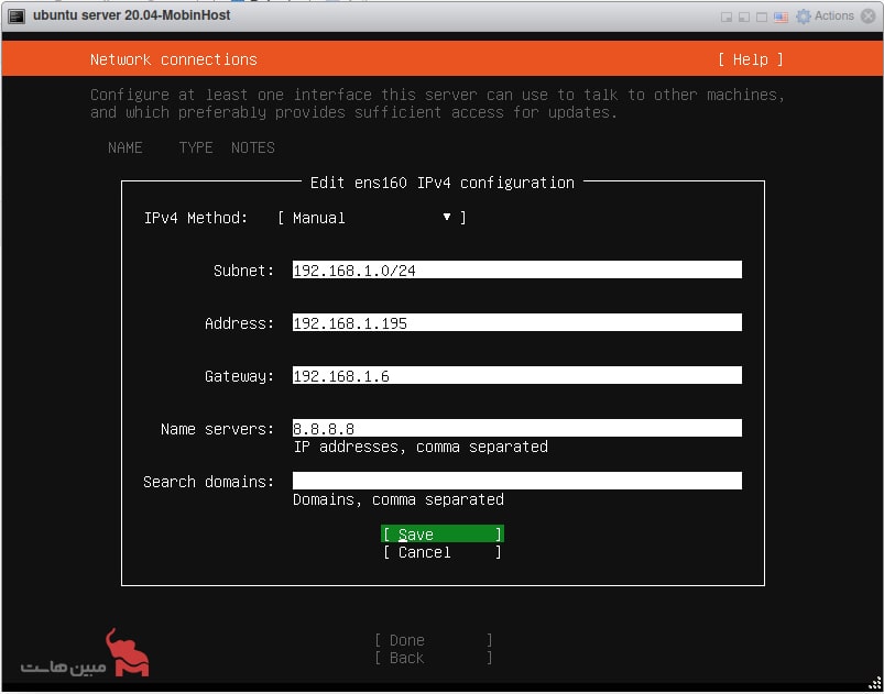 نصب اوبونتو سرور Ubuntu Server