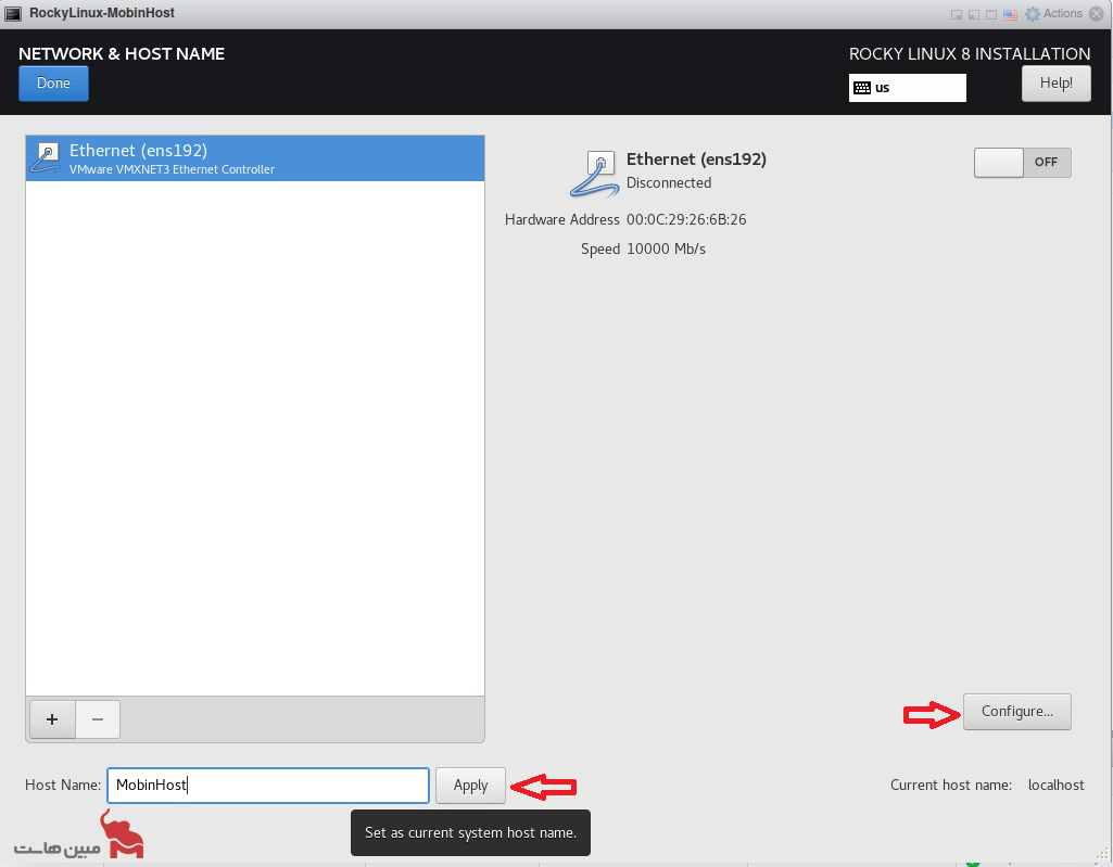 نصب راکی لینوکس Rocky Linux