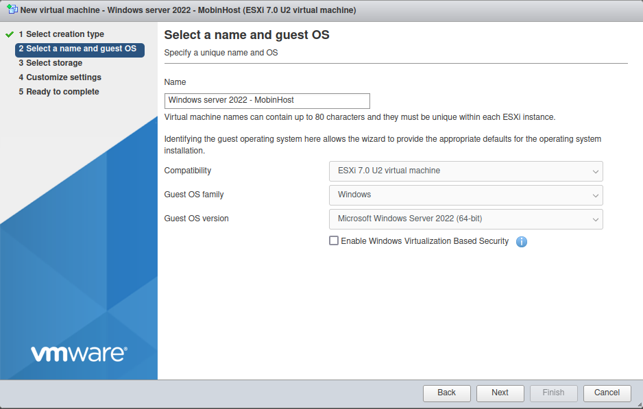 Guest OS version