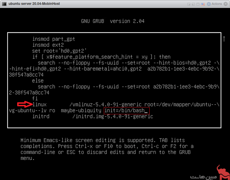 init=/bin/bash