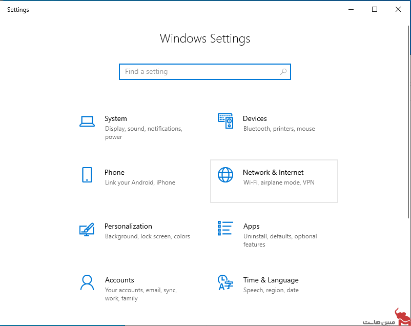 windows settings