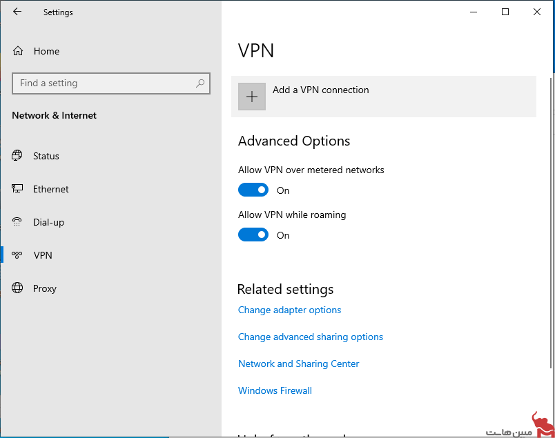 add a vpn connection