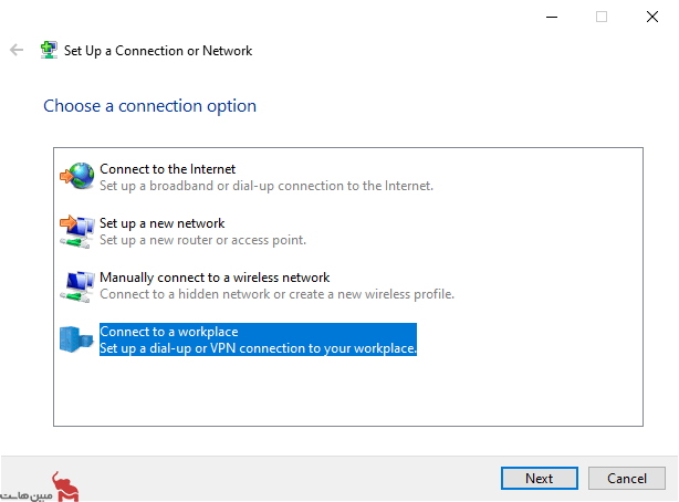 connect to a workplace